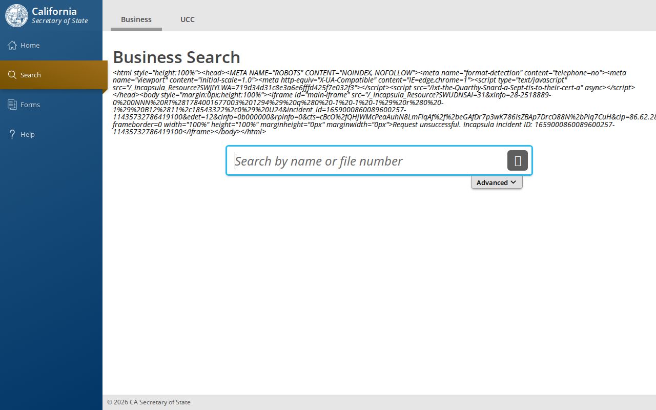Banning people search California business search