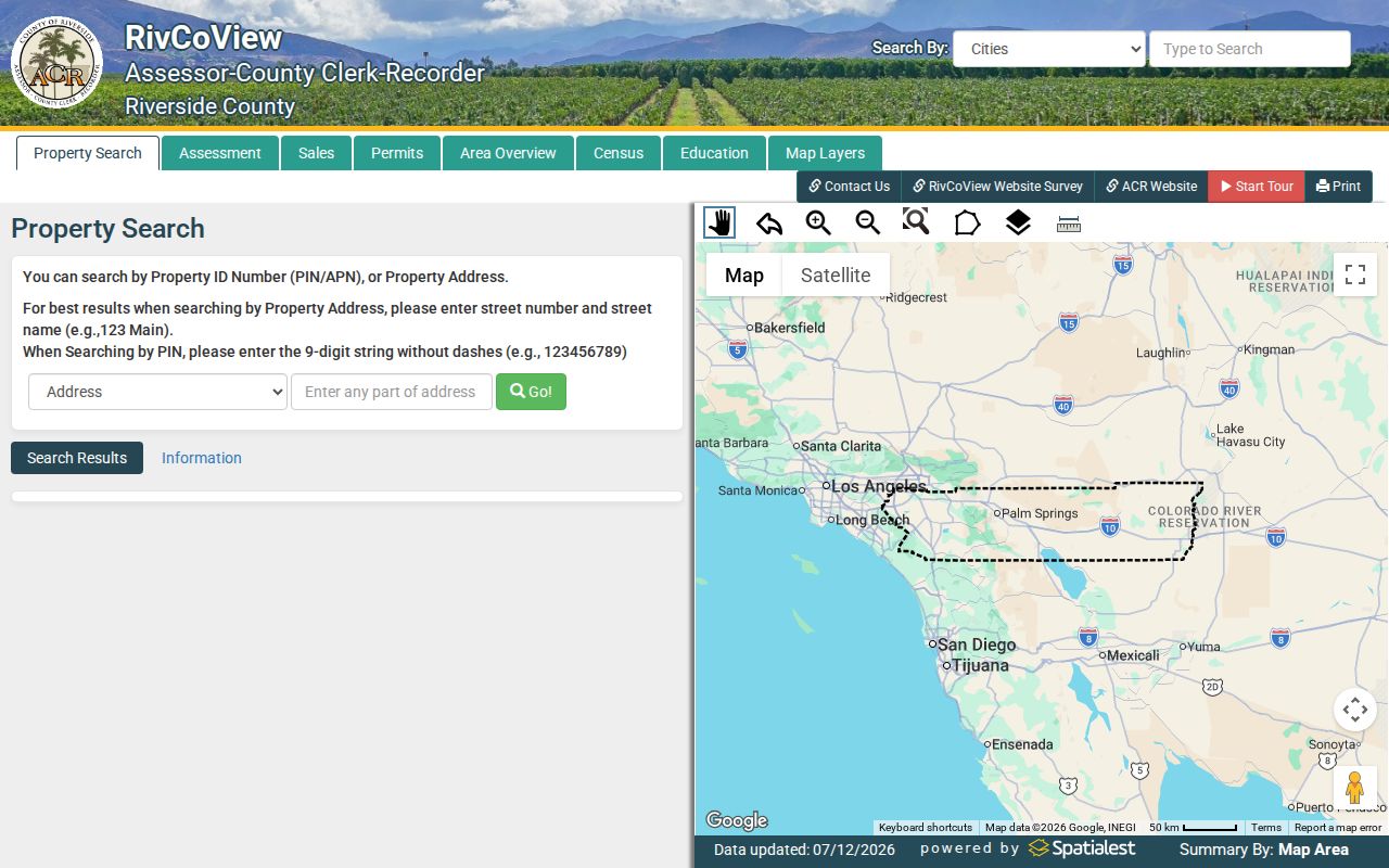 Banning people search RivCoView property search